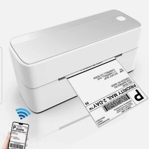 Omezizy Bluetooth Thermal Label Printer - New In box - White / Silver